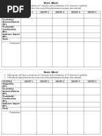 Variety Show - Score Sheet