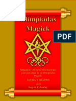 Pergamino Oficial de Orientaciones para Participar en Las Olimpiadas Magick. Ahora Y Siempre 2022 Bogotá, Colombia