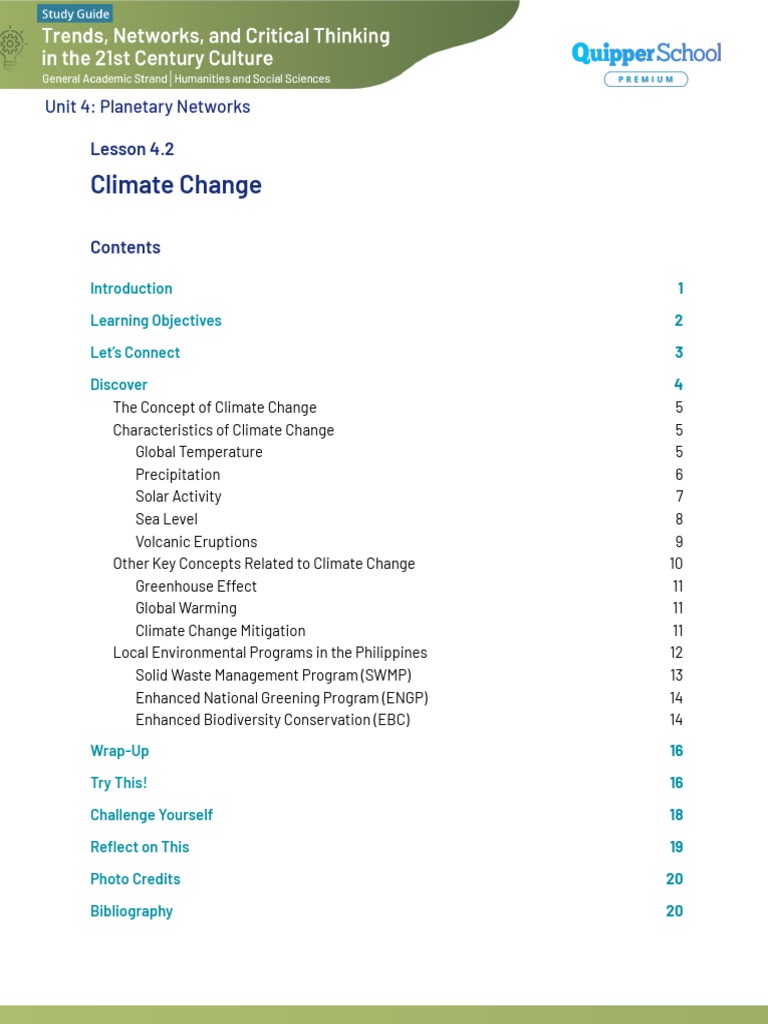Understanding Climate Change Effects | PDF | Climate Change ...