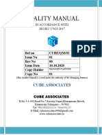 ISO 17025 Quality Manual for CUBE Associates