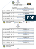 Schedule of Airing Quarter 2 Week 9