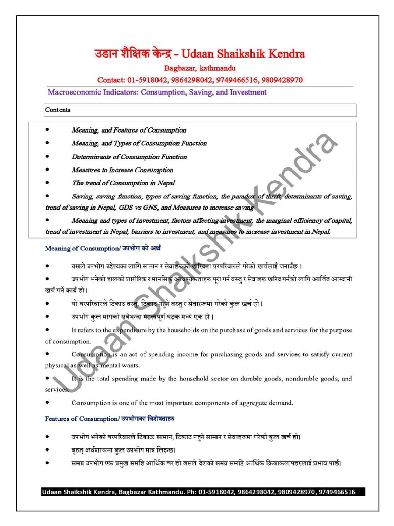 Macroeconomic Indicators PDF