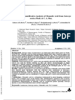 Isolation and Quantificative Analysis of Oleanolic Acid From Satureja