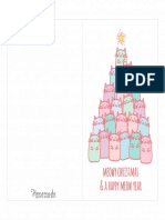 Free Printable Christmas Cards Meowy New Year Cute Cats Tree