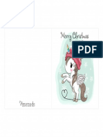 Free Printable Christmas Cards Unicorn Snow