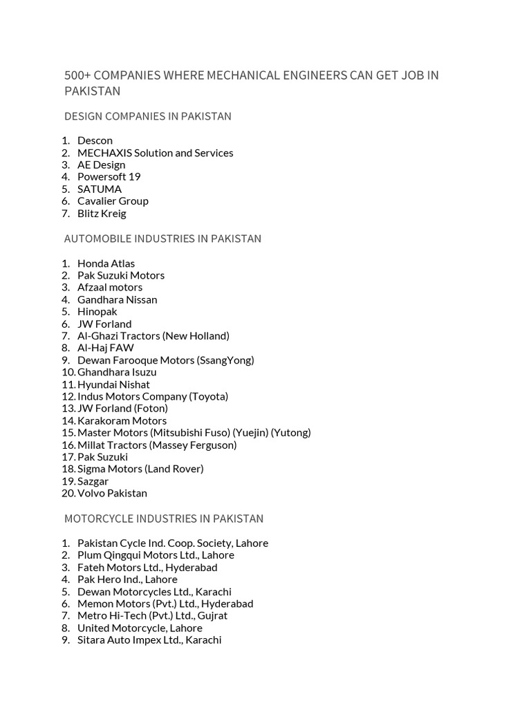 500+ Companies PDF Karachi Power Station