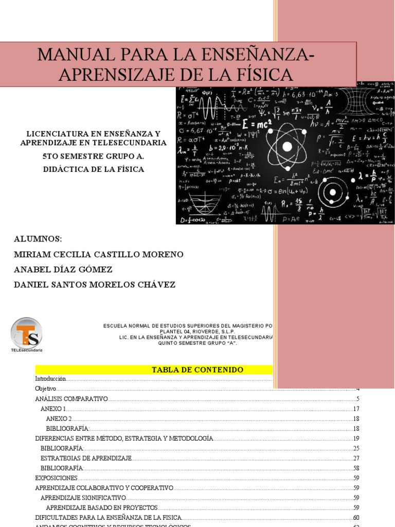 Manual para La Enseñanza y Aprendizaje de La Fisica | PDF | Método de ...