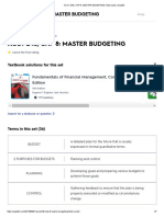 Acct 240, CHP 8 - Master Budgeting Flashcards - Quizlet