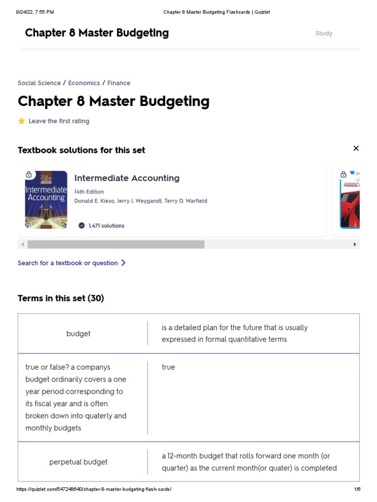 Master Budgeting Overview and Concepts | PDF | Balance Sheet | Cost Of ...