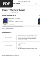 Chapter 9 - The Master Budget Flashcards - Quizlet