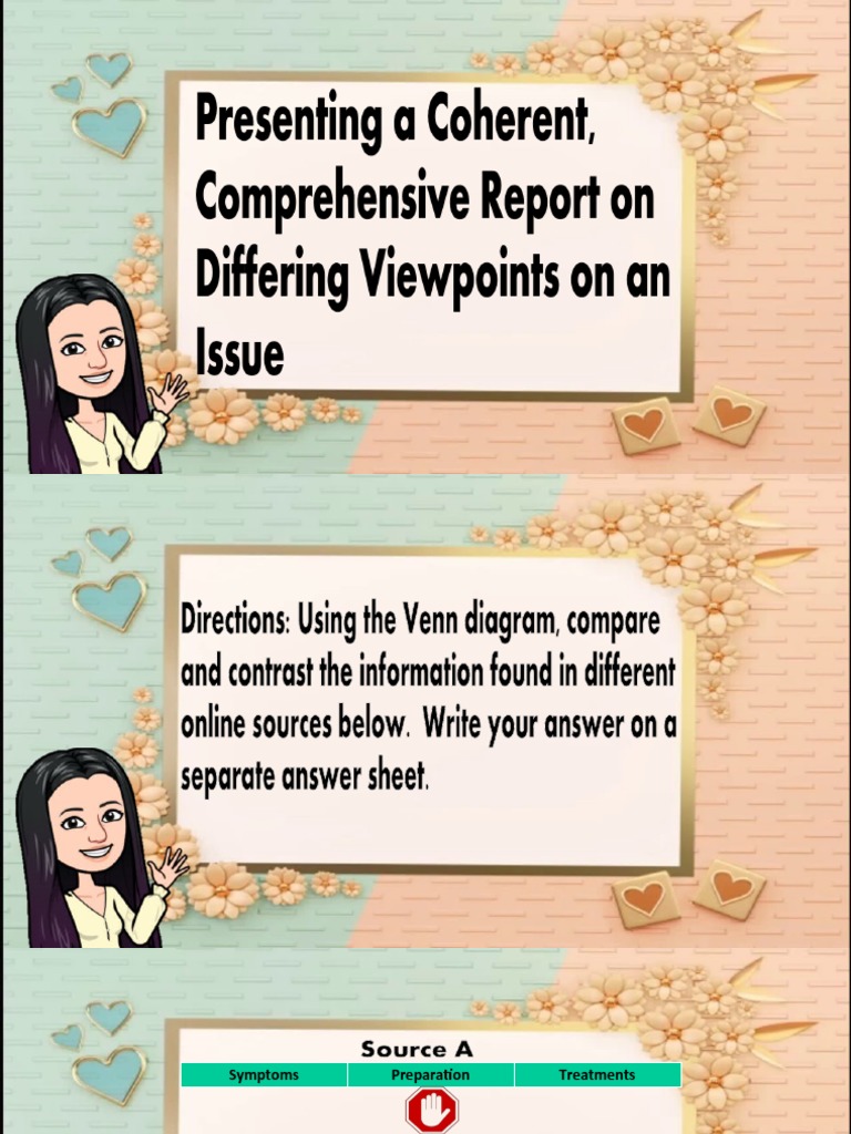 Presenting A Coherent and Comprehensive Report On Different Viewpoints ...