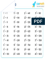 Squares 1 To 40