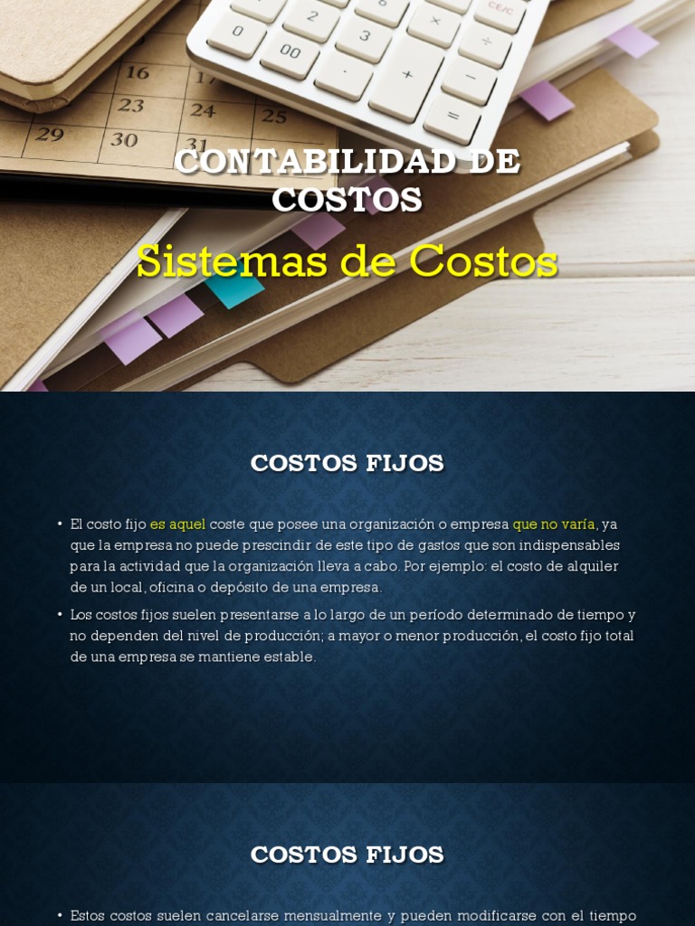 Sistemas de Costos: Fijos y Variables | PDF | Costo | Contabilidad de ...