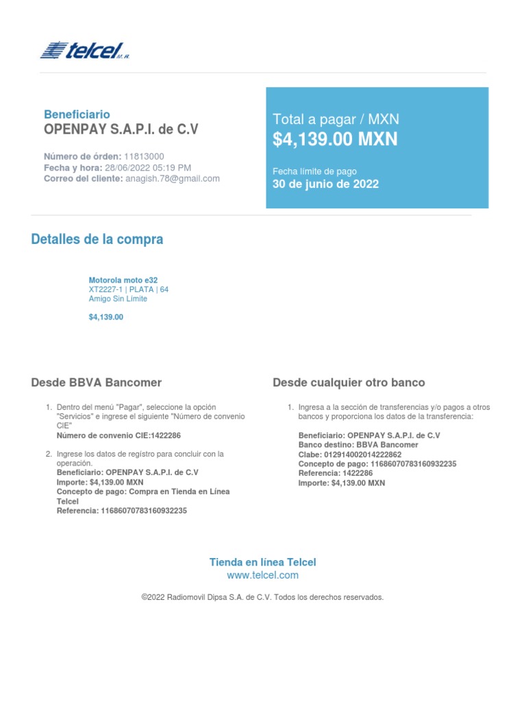 Ficha Pago | PDF | Finanzas y dinero | Derecho