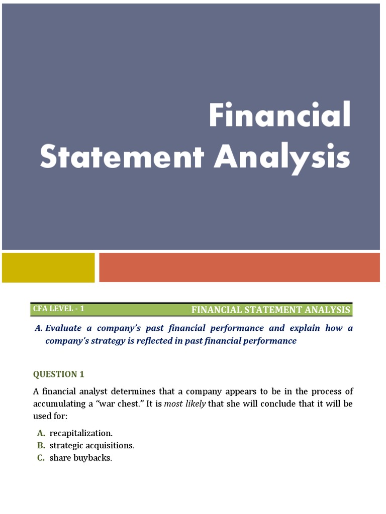 Financial Statement Analysis PPT DONEE | PDF | Book Value | Debt