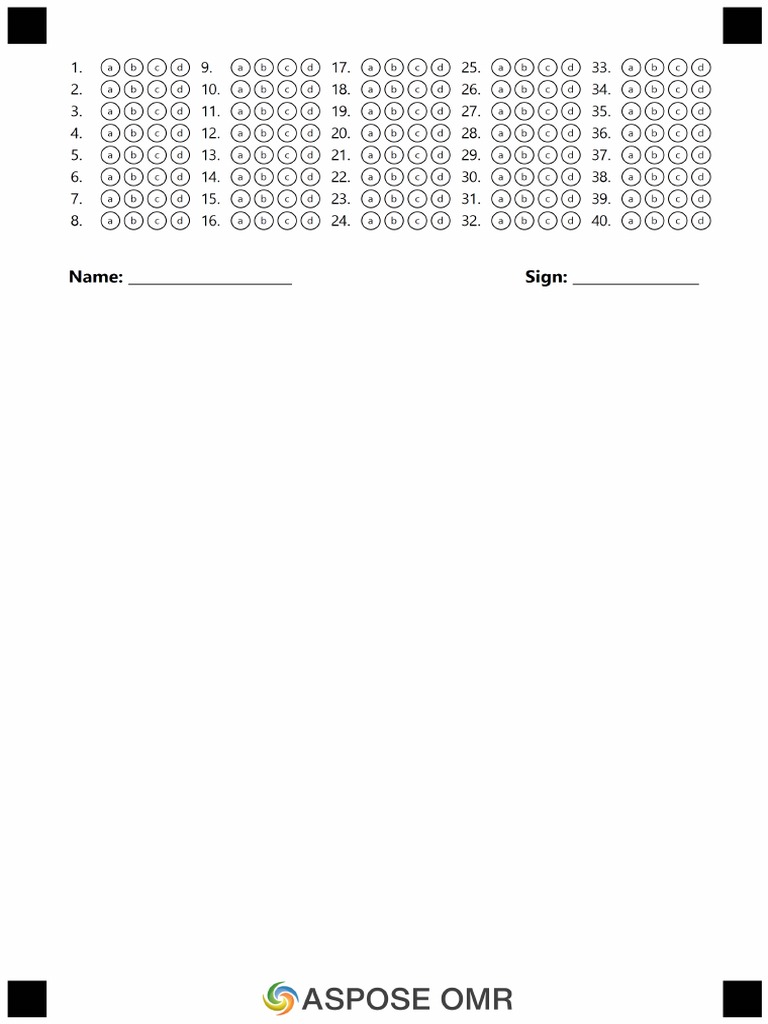 Omr Example | PDF