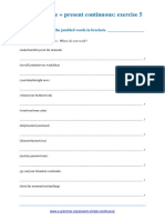 Present Tenses Exercises Jumbled Questions