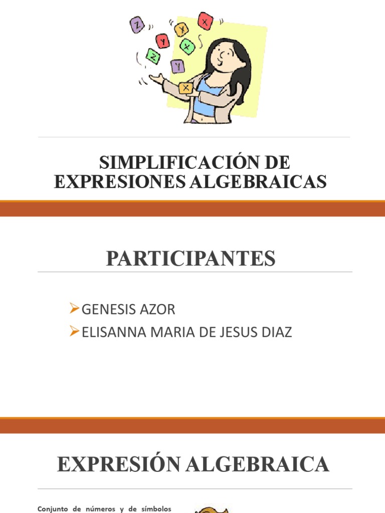 Simplificación De Expresiones Algebraicas Pdf