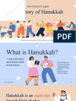 Peach and Blue Illustrated Humans The Story of Hanukkah For Adults Events and Special Interest Presentation