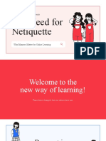 Red and Blue Values Online Class Etiquette Education Presentation