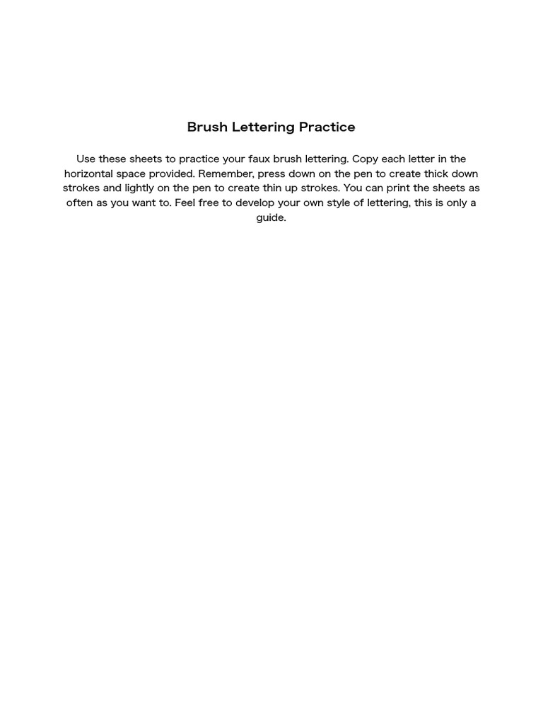Brush Lettering | PDF