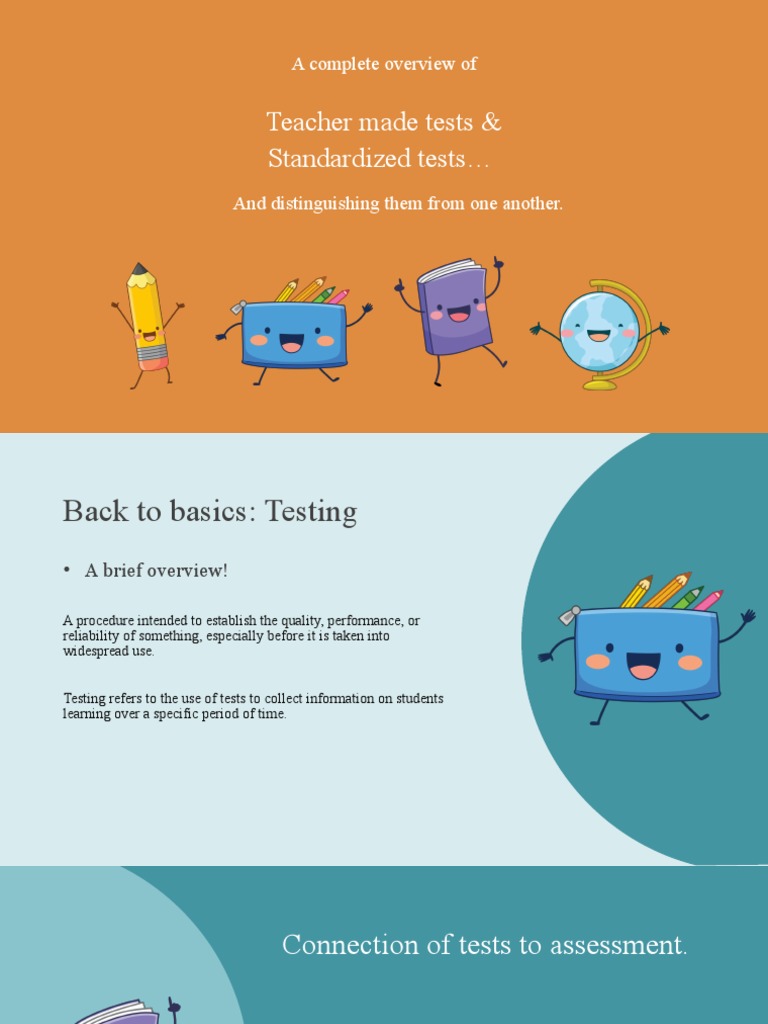 Difference Between Teacher Made Tests And Standardized Tests Pdf