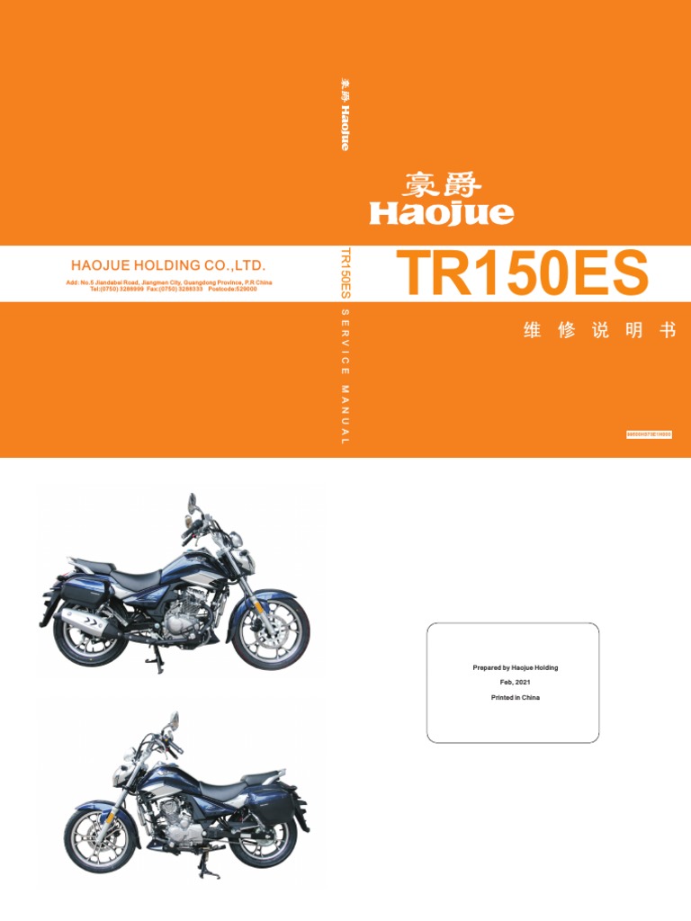 Master Ride 150 Manual de Serviços (Ingles) TRES150 PDF | PDF
