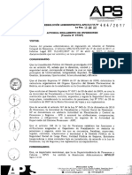 RESOLUCIÓN ADMINISTRATIVA N° 0464 del 2017-RAPSDJ AUTORIZA REGLAMENTO DE INVERSIONES (APS)