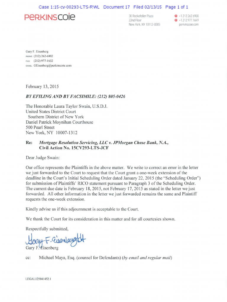 17 Amended Letter Motion for Extension of Time PDF