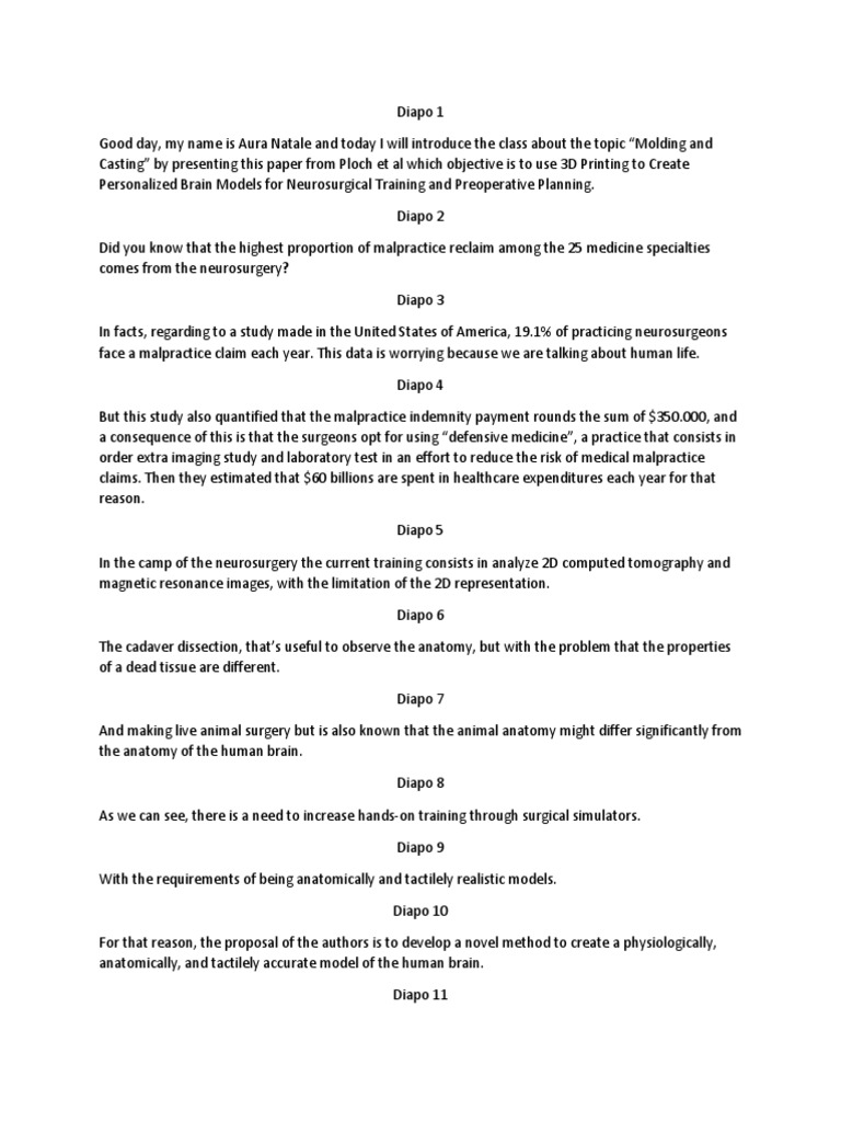 Molding and Casting PDF Neurosurgery Casting
