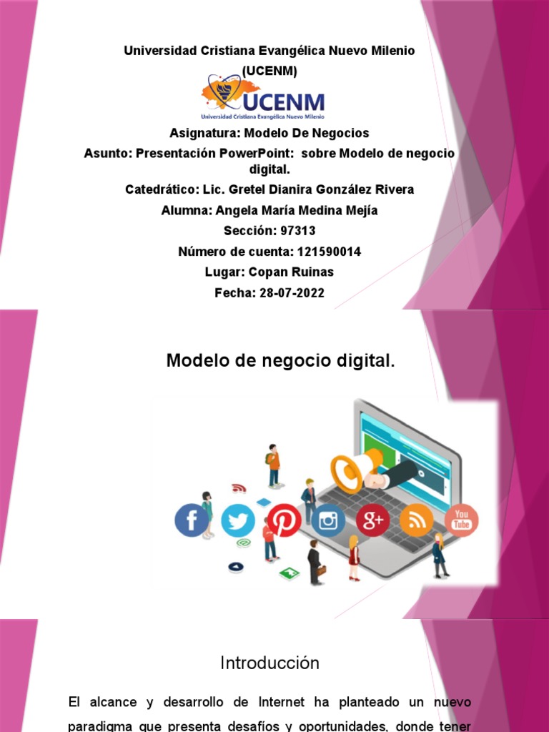 Presentación de Modelos de Negocios | PDF | Iniciativa empresarial ...