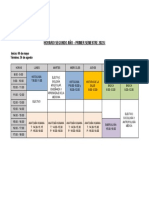 Horario 2do Ano I Semestre