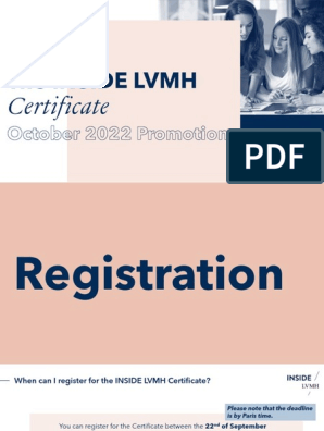 LVMH inside certificate programme.docx - Search 1 HOMEPAGE LVMH DEEP DIVE  ENVISION YOUR CAREER ONLINE EVENTS CERTIFICATE JOIN US CERTIFICATE Luxury 