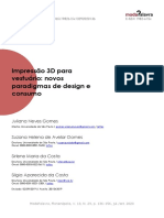 Impressão ED para Vestuario Novos Paradigmas de Design e Consumo