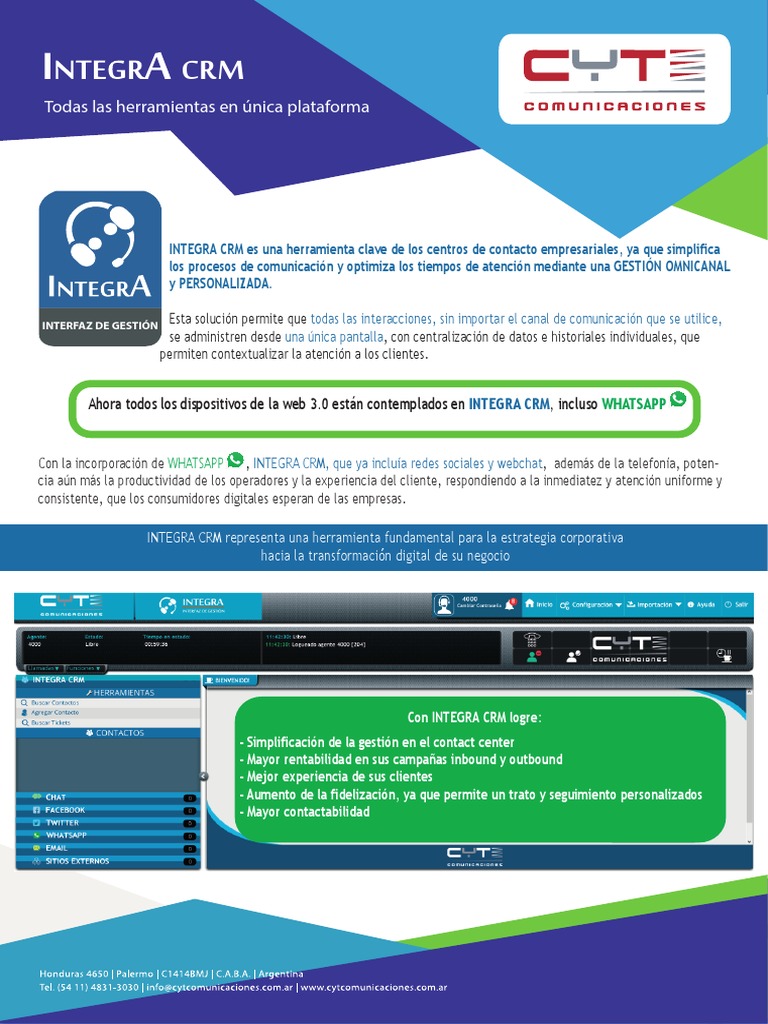 Brochure Integra Crm Descargar Gratis Pdf Gestión De La Relación