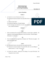 PHYS1001-Model Question Paper 2022