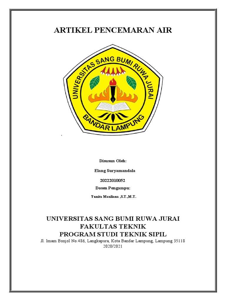 Dampak dan Solusi Pencemaran Air | PDF