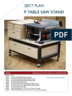 Benchtop Table Saw Stand Plan