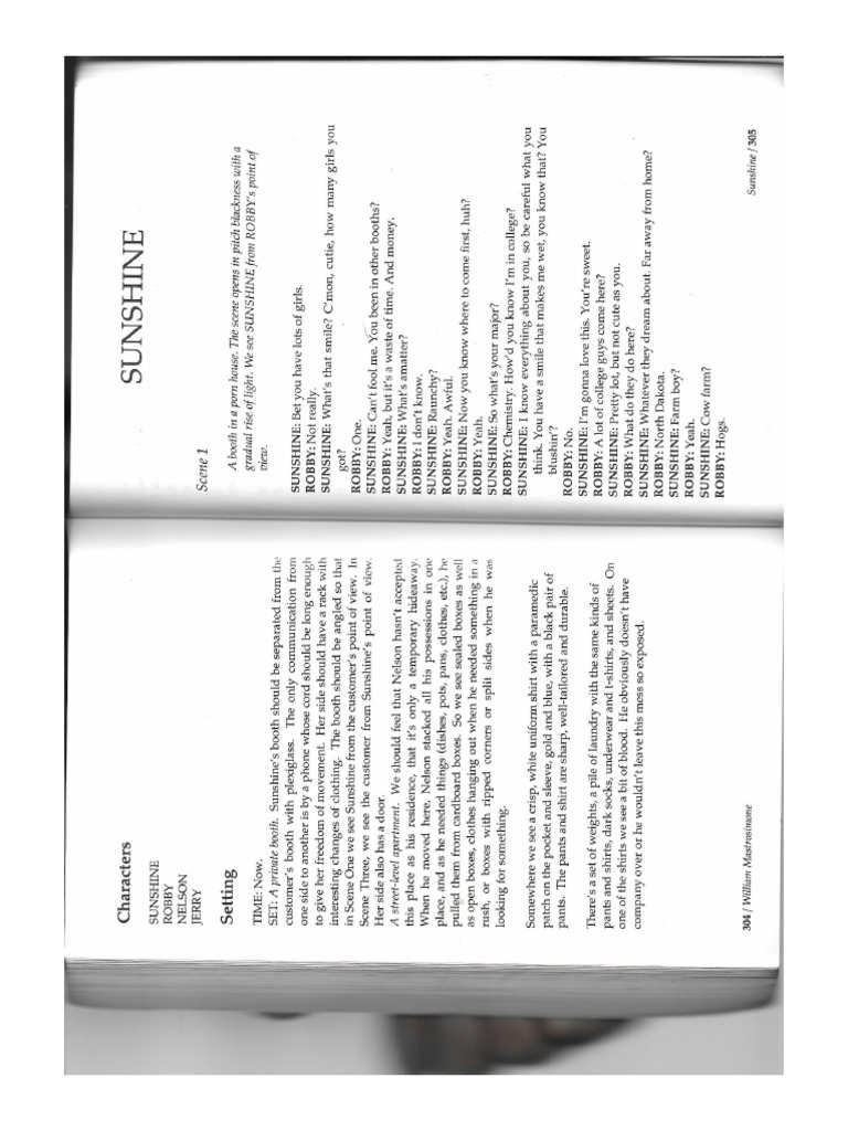 Sunshine William Mastrosimone PDF