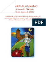 Don Quijote de La Mancha y Dulcinea Del Toboso 22 26 de Agosto de 2022