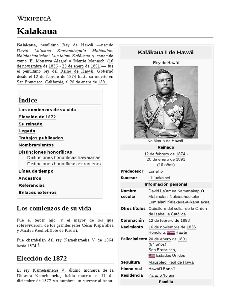 Kalakaua PDF Gobierno