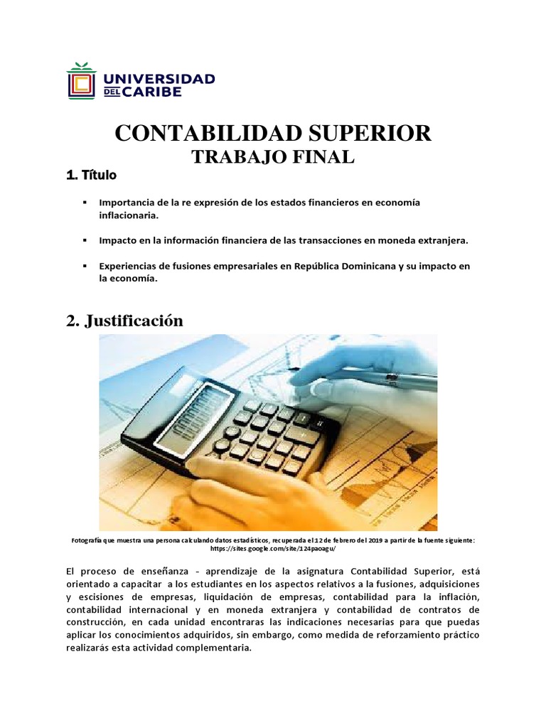 Trabajo Final Contabilidad Superior | PDF | Contabilidad | Estado ...