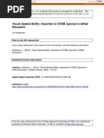 Visual-Spatial Ability Important in STEM, Ignored in Gifted Education