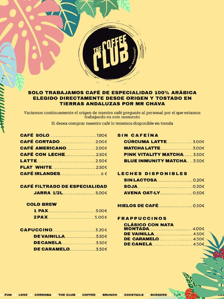 Cafe Menu 1 | PDF