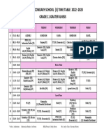 G11 Timetable