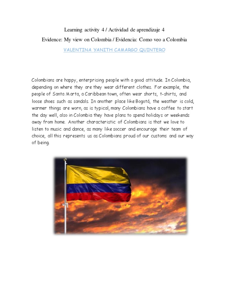 My View On Colombia - Valentina Camargo | PDF | Travel | Cooking, Food ...