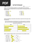 Acid Base Worksheet