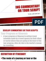 Steps in Developing Commentary Scripts