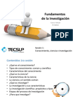 SESION 1 FDI Conocimiento, Ciencia e Investigacion