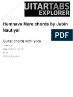 HUMNAVA MERE Guitar Chords by Jubin Nautiyal